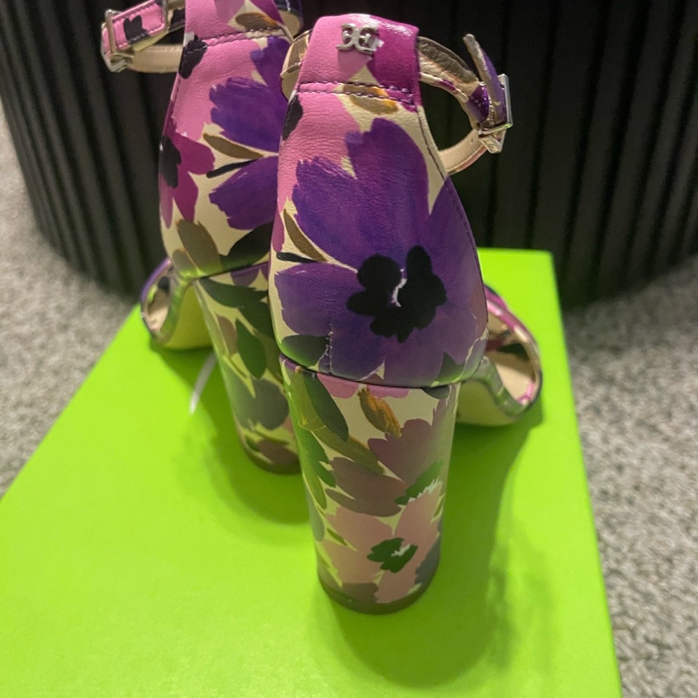 Sam Edelman Yaro Violet Purple Floral Heels - Picture 3 of 5